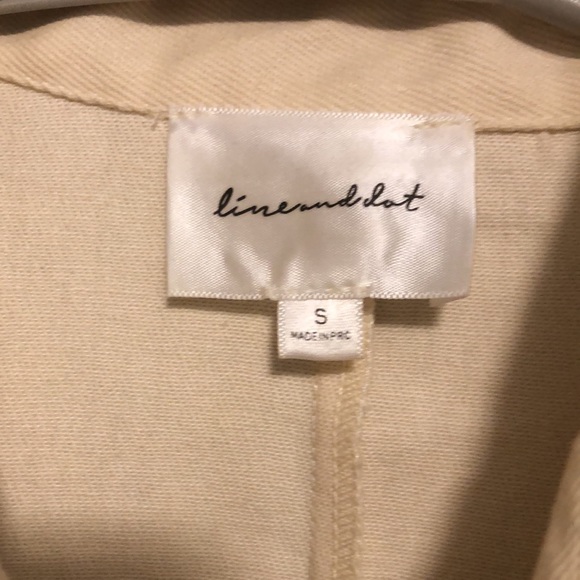 Line and dot tan romper - Picture 3 of 8